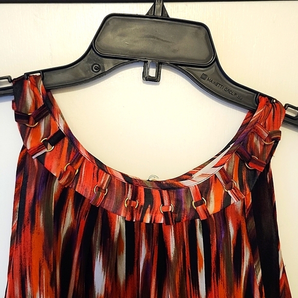 🔥SALE Calvin Klein Women's Sleeveless Multi-Colored Blouse - Picture 7 of 7